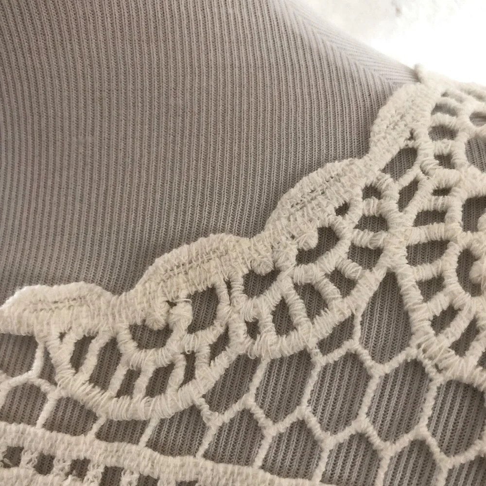 Anthropologie Crochet Top Open Knit Lacey XS Beachy James Coviello Off White NEW